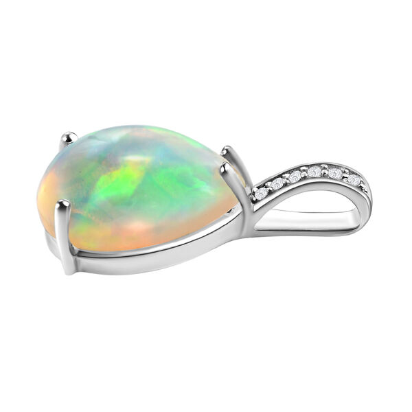 Natürlicher, äthiopischer Opal und Zirkon-Anhänger - 2,90 ct. image number 4