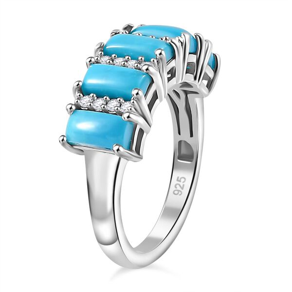 AA Sleeping Beauty T&uuml;rkis und Zirkon Ring - 2,31 ct. image number 5