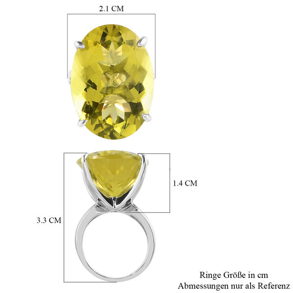 Ouro Verde-Quarz Ring 925 Silber platiniert  ca. 29,51 ct image number 7
