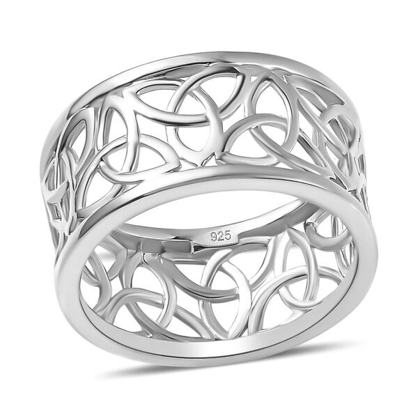 Filigranem durchbrochenem Design Ring, 925 Silber rhodiniert, (Gr&ouml;&szlig;e 17.00) image number 4