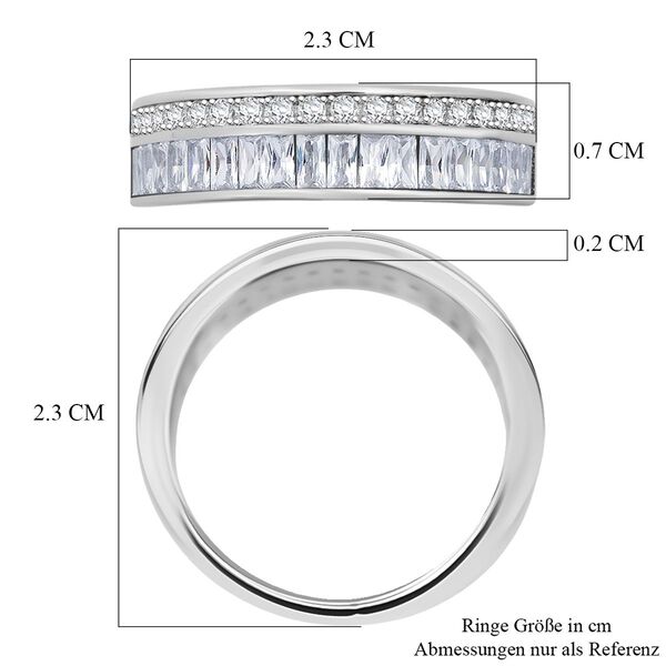 LUSTRO STELLA wei&szlig;er Zirkonia Ring im Eternity-Design image number 6