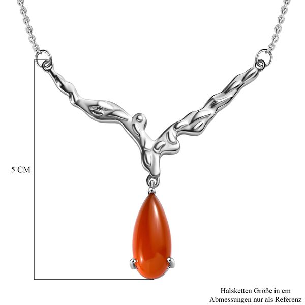Orange Onyx Halskette, 45 cm - 5,45 ct. image number 6