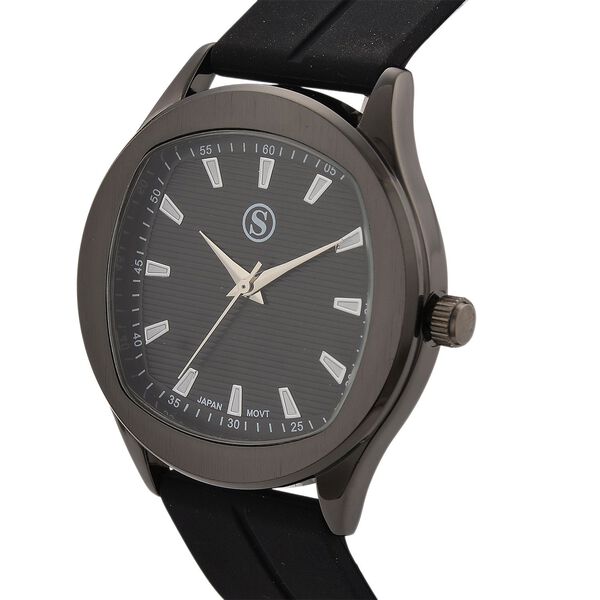 STRADA - Armbanduhr Schwarz Legierung, Zifferblatt Schwarz-Hydraulic, 3 ATM wasserdicht image number 3