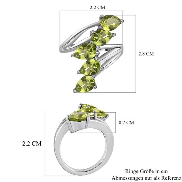 Peridot-Ring, (Größe 16.00) Edelstahl, ca. 3,50 ct image number 7