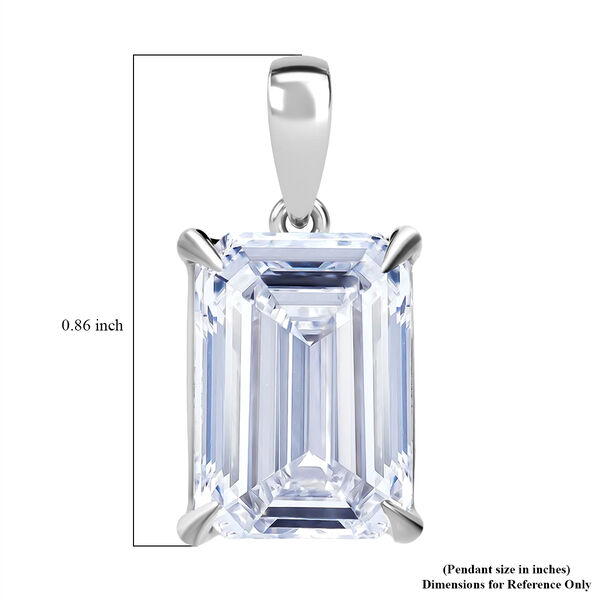 LUXURIANT DIAMOND - Lab Grown Diamant IGI zertifiziert VS/F, Smaragd-Schliff Anhänger 925 Silber rhodiniert ca. 10.05 ct image number 5