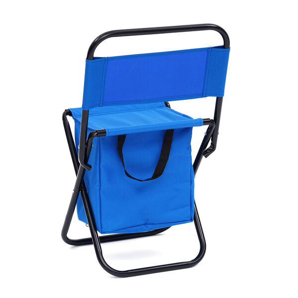 Campingstuhl mit eingebauter K&uuml;hltasche, 32x27x34 cm, Blau image number 2