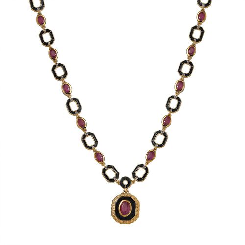 Afrikanische Rubin-Halskette, 45 cm - 12,61 ct. image number 0