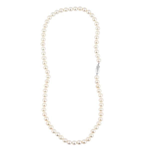 S&uuml;&szlig;wasser Perle (4.5 mm) Halskette ca. 45 cm Nickelfreies Messing rhodiniert (7-8 Werktage Lieferzeit) 9.90 ct image number 1