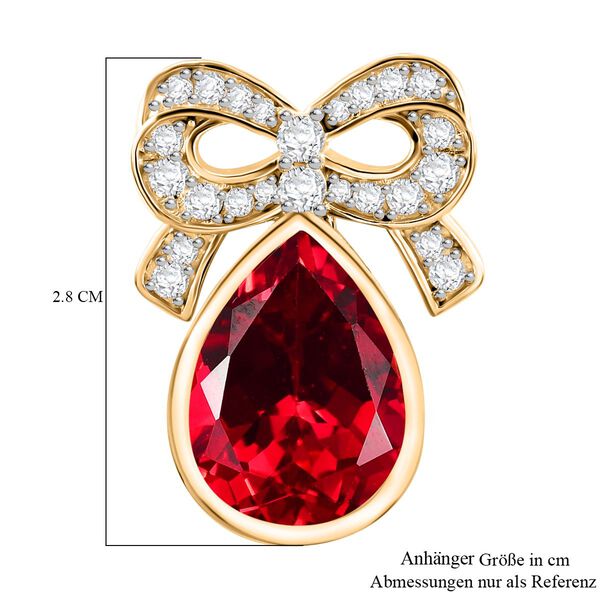 Labor Padparadscha Saphir und Zirkon Anhänger - 12,34 ct. image number 6