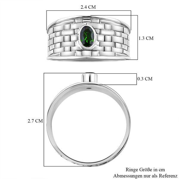 Royal Bali Kollektion - Nat&uuml;rlicher Chromdiopsid Ring - 0,50 ct. image number 5