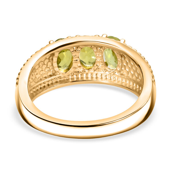 Peridot Ring 316L Edelstahl vergoldet (Gr&ouml;&szlig;e 18.00) ca. 1.52 ct image number 6