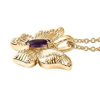 EverTrue afrikanischer Amethyst Anh&auml;nger mit 50cm Kette - 0,49 ct.