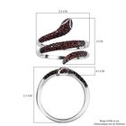 Roter Granat Ring, 925 Silber Zweifarbig, (Größe 16.00), ca. 0.95 ct image number 6
