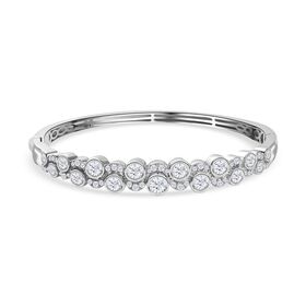 Moissanit Armreif, 19 cm - 4,52 ct.