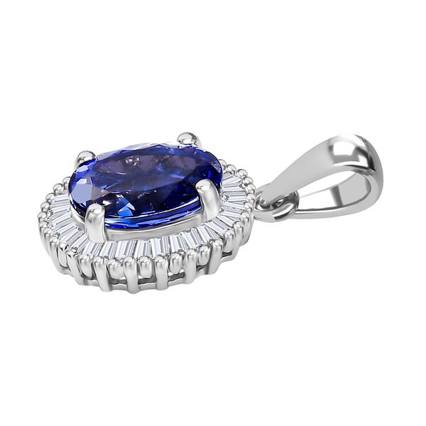 RHAPSODY AAAA Tansanit und VS Diamant Anh&auml;nger in 950 Platin - 1,46 ct. image number 4