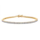 Lab Grown Diamant SI-GH Armband ca. 20 cm 925 Silber 750 Gelbgold Vermeil ca. 4.00 ct