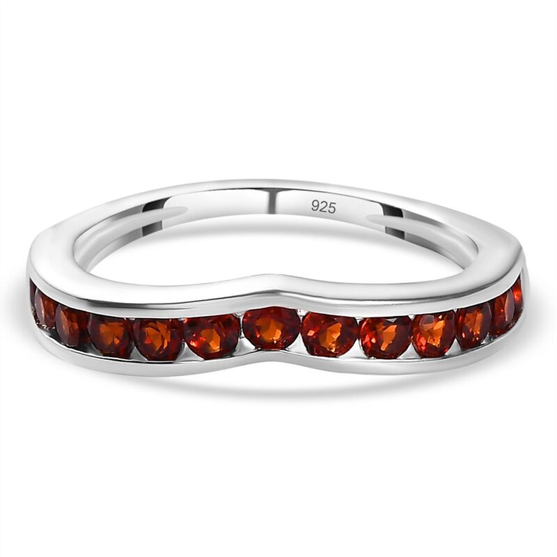 Roter Granat Ring, 925 Silber (Größe 16.00) ca. 0.75 ct image number 0