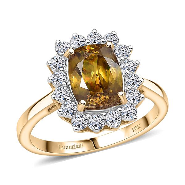 LUXURIANT - AAA Sphen, Lab Grown Diamant Ring 417 Gold (Gr&ouml;&szlig;e 20.00) ca. 3,13 ct image number 0