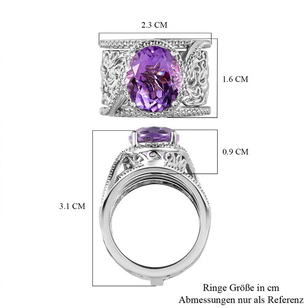 Rose De France Amethyst Cocktail Ring - 4,70 ct. image number 8
