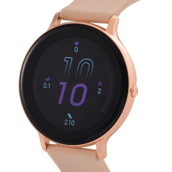 Hiwatch Plus Elegante Smartwatch - Ros&eacute;gold mit Goldenem Silikonarmband, Multifunktional mit Gesundheits- und Sportfunktionen, Bluetooth 5.0