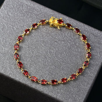 EverTrue rotes Granat 19cm Armband - 11,49 ct.