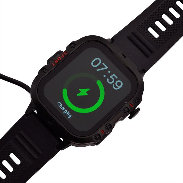 H19 Smartwatch, 2.01 Zoll HD-Display, Schwarzes Silikonarmband image number 7