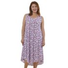 TAMSY bedrucktes Kleid, Viskose, 60x105 cm, rosa Blattmuster image number 0
