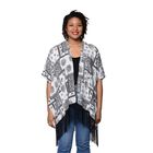 Kimono mit Quasten, Einheitsgröße Schwarz und Weiß