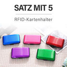 5er Set - RFID geschützte Aluminium-Kartenhüllen, einfarbig image number 1