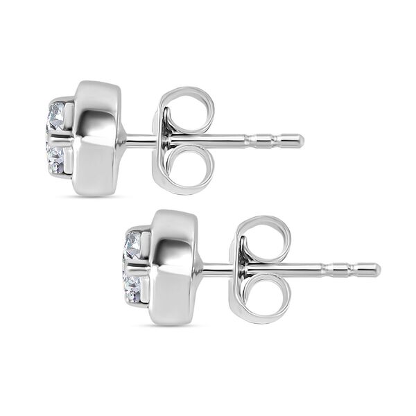 Moissanit Ohrringe 925 Silber platiniert ca. 0.44 ct image number 5