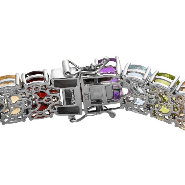 Mehrfarbiges Edelstein-Armband, 19 cm - 41,13 ct. image number 4