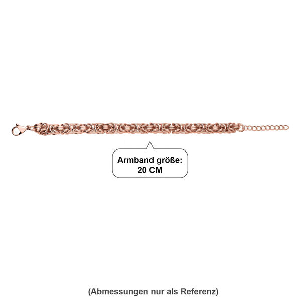 Byzantinische K&ouml;nigsarmband, Edelstahl, ca. 19 cm mit 3.75 cm extender, ca. 38.00g, Ros&eacute;farben image number 7