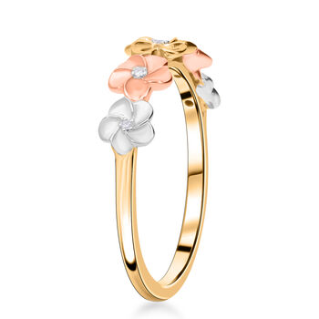 Dreifarbiger Diamant-Ring