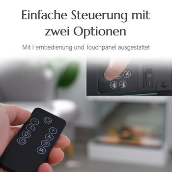 Elektrischer Kamin mit Fernbedienung und Einstellbarer Flammen- und Temperaturregulierung