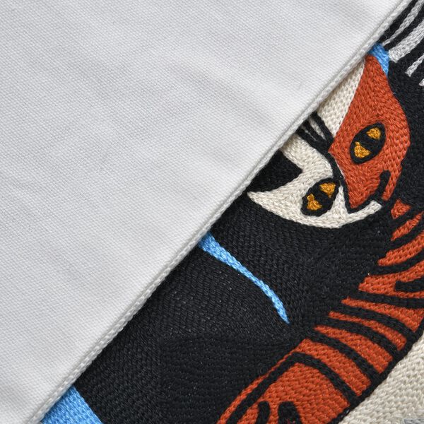 Besticktes Kissenbezug mit Rei&szlig;verschluss, Katzen image number 5