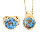 EVER TRUE AAA Blaues Türkis Schmuckset ca. 50 cm (Größe 20) ca. 30,00 ct.