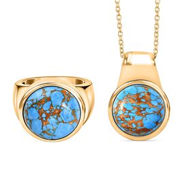 EverTrue AAA blaues Türkis Schmuckset - 30 ct.