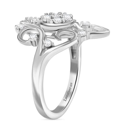 LUXURIANT DIAMOND - Lab Grown Diamant SI Ring 925 Silber rhodiniert (Größe 17.00) ca. 0.50 ct image number 4