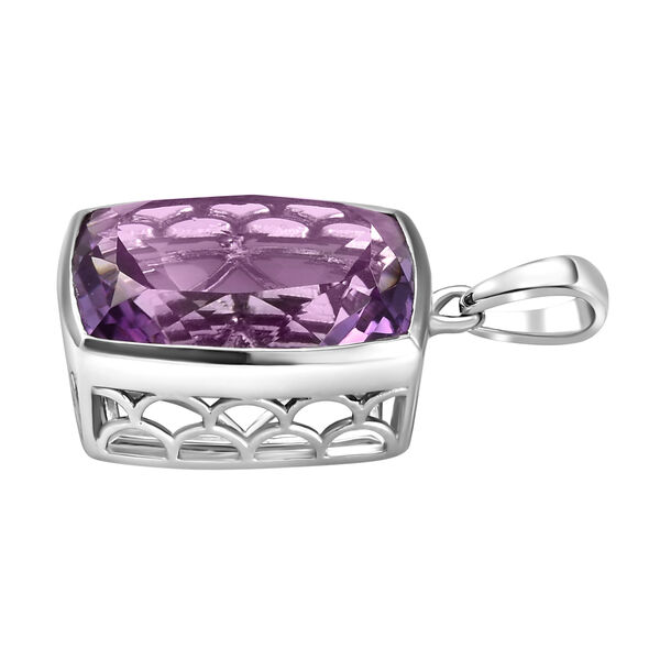 Rose De France Amethyst-Anh&auml;nger, 925 Silber platiniert ca. 14.53 ct image number 4