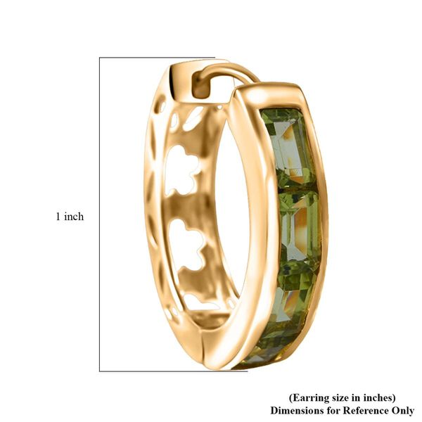 AA Peridot Ohrringe 925 Silber Gelbgold Vermeil ca. 4.77 ct image number 3