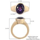 Lusaka Amethyst Solitär Ring 925 Silber 585 Vergoldet image number 5