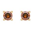 Roter Diamant Ohrringe, SGL zertifiziert I1-I2, 585 Gold ca. 0.50 ct