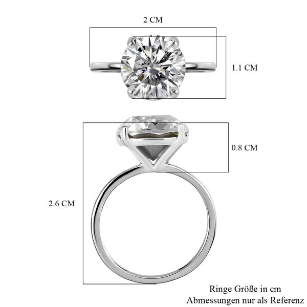 Wei&szlig;er Kristall-Ring, 925 Silber image number 7