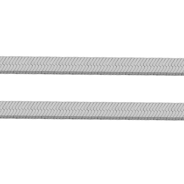 Fischgrätenkette 43 cm in 925 Silber rhodiniert image number 4