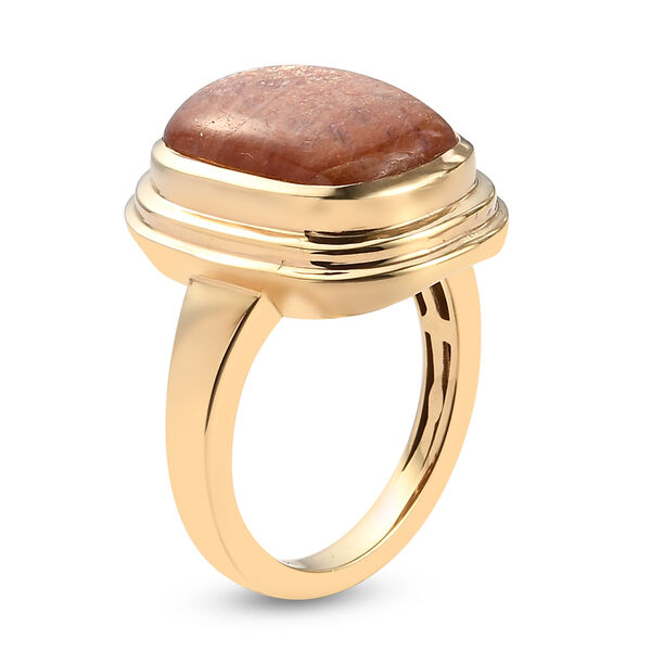 Korevora Sonnenstein Solitär Ring 925 Silber vergoldet  ca. 6,83 ct image number 5