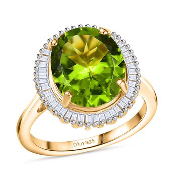 D'Joy AAA Peridot und Diamant Ring - 5,43 ct.