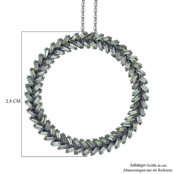 LUXURIANT SGL zertifizierter VS-EF Labor gr&uuml;ner Diamant Anh&auml;nger mit 50cm Kette - 1 ct. image number 6