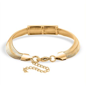 Gr&uuml;nes 19+5 cm Kristallarmband in Goldton