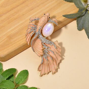 Harz, Schwarze Kristall Brosche emailliert