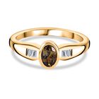 AA Natürlicher, goldener Tansanit und Zirkon Ring, ca. 0,57 ct. image number 0